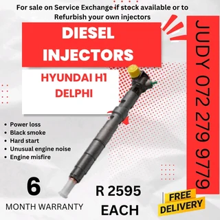 Hyundai H1 Delphi Diesel Injector for sale on service exchange or to recon