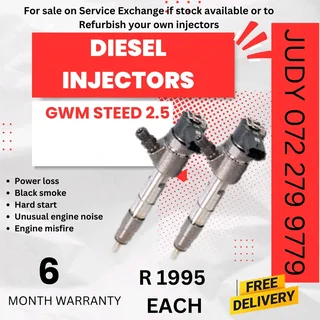GWM Steed 2.5 Diesel Injector for sale on service exchange or to recon