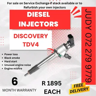 Discovery TDV4 Diesel Injector for sale on service exchange or to recon