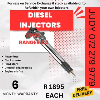 Ford Ranger 3.2 Diesel Injectors for sale on service exchange or to recon