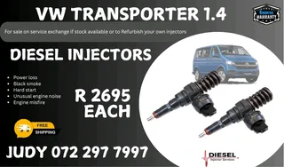 VW Transporter 1.4 Diesel Injector for sale on service exchange or to recon
