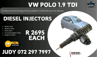 VW Polo 1.9 TDI Diesel Injector for sale on service exchange or to recon