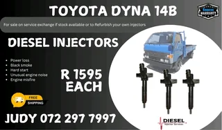 Toyota Dyna 14B Diesel Injector for sale on service exchange or to recon