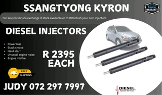 SsangYong Kyron Diesel Injector for sale on service exchange or to recon