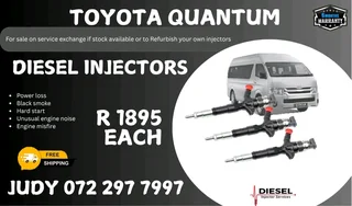 Toyota Quantum Diesel Injector for sale on service exchange or to recon