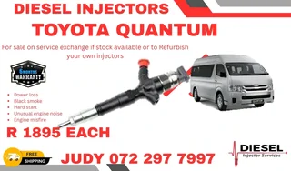 Toyota Quantum Diesel Injector for sale on service exchange or to recon