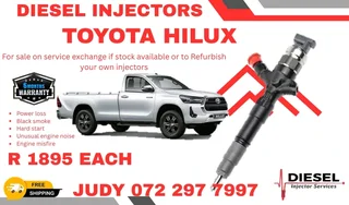 Toyota Hilux Diesel Injector for sale on service exchange or to recon