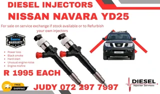Nissan Navara YD25 Diesel Injector for sale on service exchange or to recon