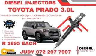 Toyota Prado 3.0L Diesel Injector for sale on service exchange or to recon