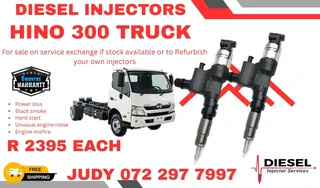 Hino 300 Truck Diesel Injector for sale on service exchange or to recon