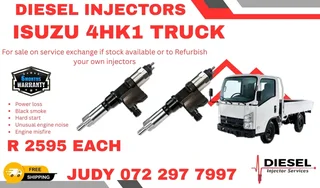 Isuzu 4HK1 Truck Diesel Injector for sale on service exchange or to recon