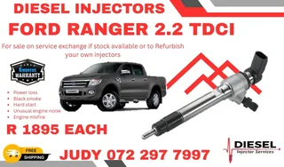 Ford Ranger 2.2 TDCI Diesel Injector for sale on service exchange or to recon