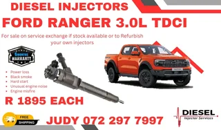 Ford Ranger 3.0L TDCI Diesel Injector for sale on service exchange or to recon