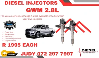 GWM 2.8L Diesel Injector for sale on service exchange or to recon