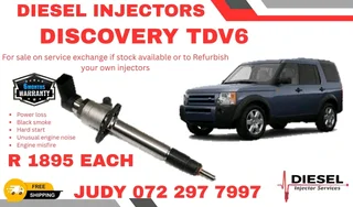 Discovery TDV6 Diesel Injector for sale on service exchange or to recon