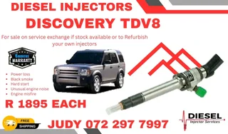 Discovery TDV8 Diesel Injectors for sale on service exchange or to recon