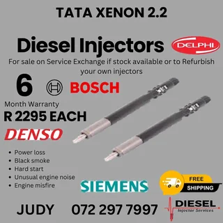 Tata Xenon 2.2 Diesel Injector for sale on service exchange or to recon