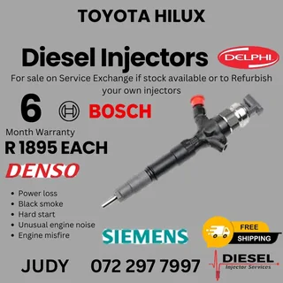 Toyota Hilux Diesel Injector for sale on service exchange or to recon