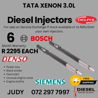 Tata Xenon 3.0L Diesel Injector for sale on service exchange or to recon