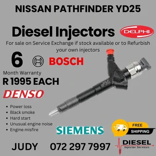 Nissan Pathfinder YD25 Diesel Injector for sale on service exchange or to recon