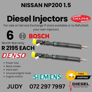 Nissan NP200 1.5 Diesel Injector for sale on service exchange or to recon