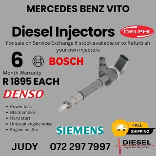 Mercedes Benz Vito Diesel Injector for sale on service exchange or to recon