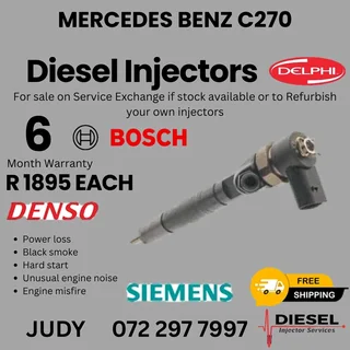 Mercedes Benz C270 Diesel injector for sale on service exchange or to recon