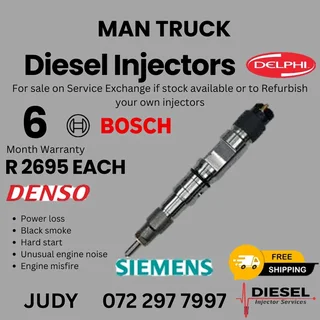 MAN Truck Diesel Injector for sale on service exchange or to recon