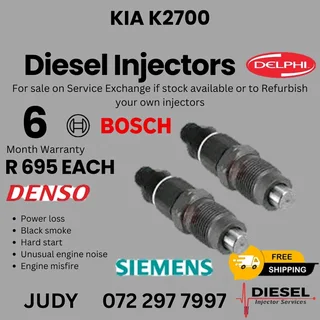 Kia K2700 Diesel Injector for sale on service exchange or to recon