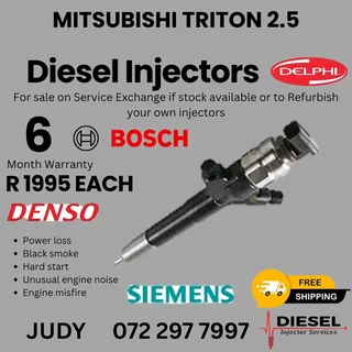Mitsubishi Triton 2.5 Diesel Injector for sale on service exchange or to recon