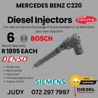 Mercedes Benz C220 Diesel Injector for sale on service exchange or to recon