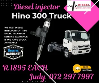 Hino 300 Truck Diesel Injector for sale on service exchange or to recon