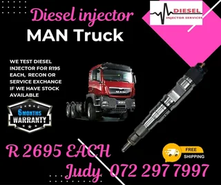 MAN Truck Diesel Injector for sale on service exchange or to recon