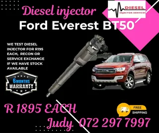 Ford Everest BT50 Diesel Injector for sale on service exchange or to recon