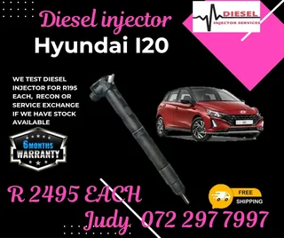 Hyundai I20 Diesel Injector for sale on service exchange or to recon