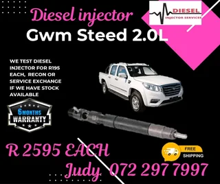 GWM Steed 2L Diesel Injector for sale on service exchange or to recon