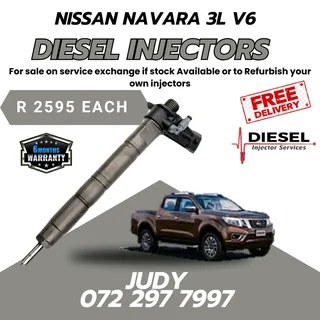 Nissan Navara 3L V6 Diesel Injector for sale on service exchange or to recon