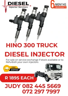 Hino 300 Truck Diesel Injector