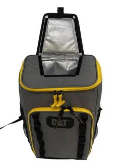 CAT COOLER BAG 28 CAN BACKPACK INCLUDES BOTTLE OPENER.