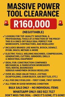 Powertools - company closedown sale