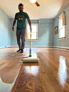 VARIETY OF QUALITY HANDWORKS ESPECIALLY FOR OREGON PINE PARQUET PLANKS RESTORATION SAND AND SEALING