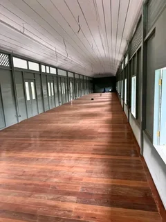 Wooden flooring restoration services especially for Oregon pine parquet planks sanding and sealing.