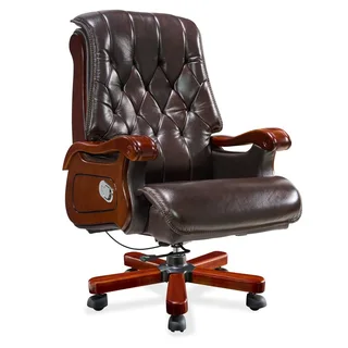 Genuine Leather Executive Office Chair | Premium Comfort & Style | Brand New