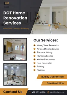  Home Renovation Services | We Beat Any Certified Quote | DOT HOME Johannesburg