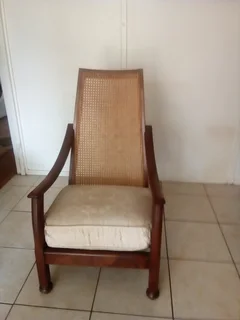 Antique 1920's Art Deco Cane Backed Easy Chair/ Cocktail Chair