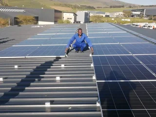 Solar panels installation and wiring