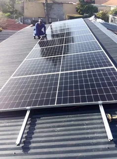 Solar panels installation and wiring