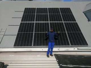 Solar panels installation and wiring