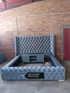 Deep buttoned king size headboards