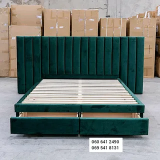 Overlapping headboard x Queen storage base